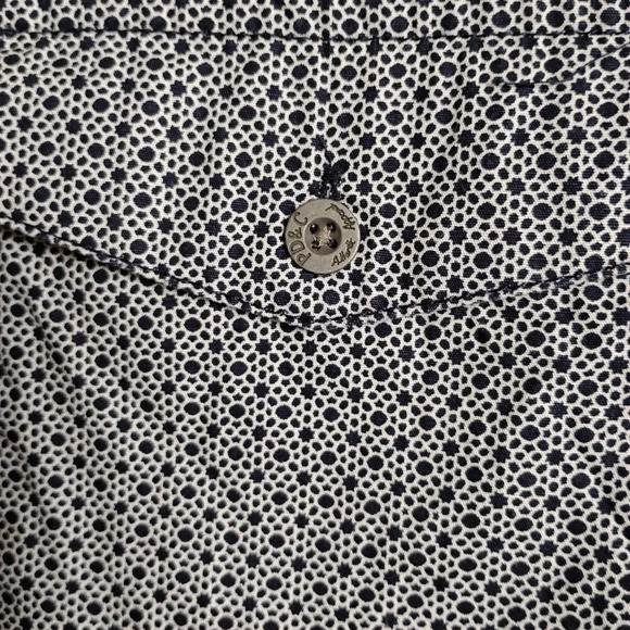 PD&C Navy Blue and White Button Down Shirt, Large - Picture 5 of 12